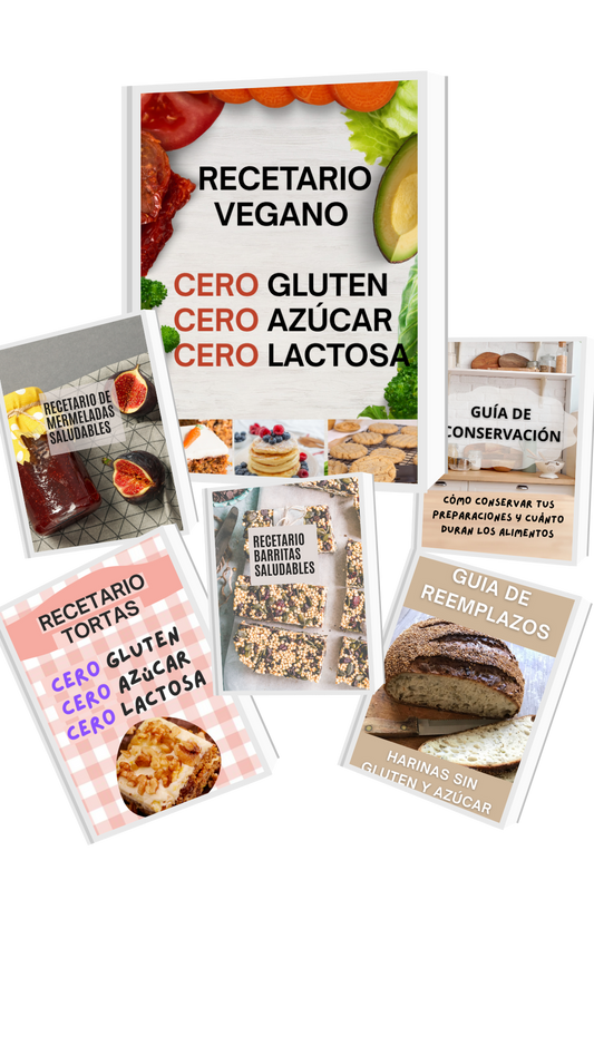 Recetario Vegano + 5 BONOS IMPERDIBLES DE REGALO